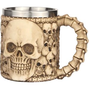 Steel Insert Skull and Bones Tankard