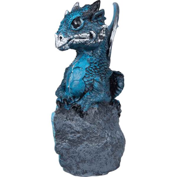 Blue Crystal Baby Dragon Statue