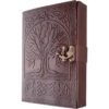 Large Leather Embossed Tree Of Life Journal With Lock