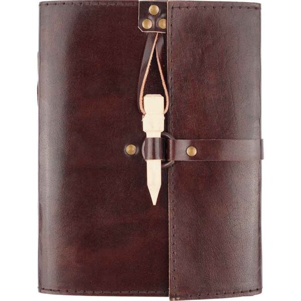 Wooden Peg Leather Journal