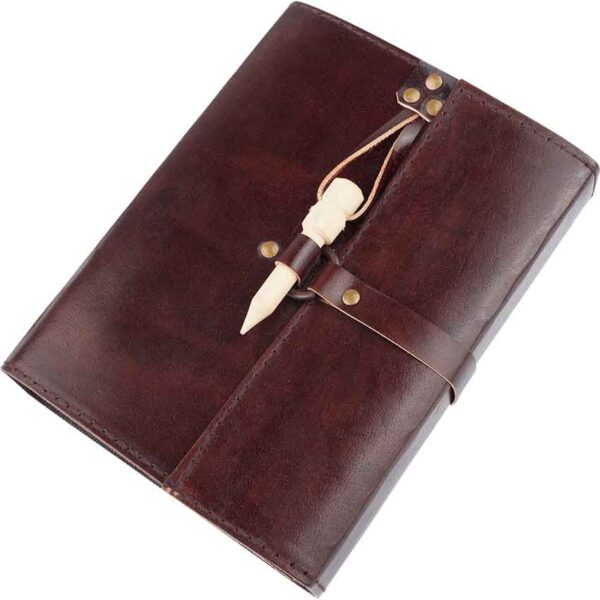 Wooden Peg Leather Journal