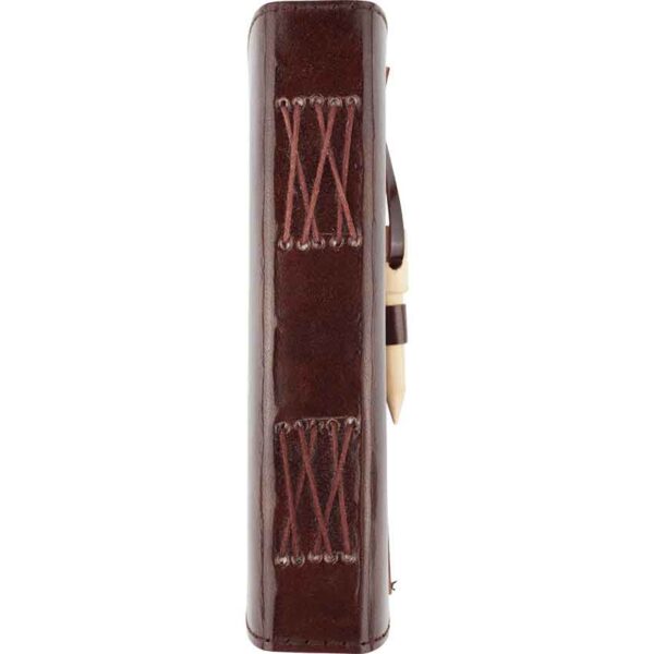 Wooden Peg Leather Journal