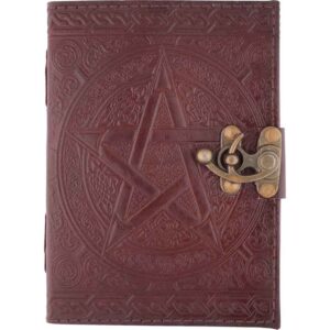 Brown Pentagram Embossed Leather Journal