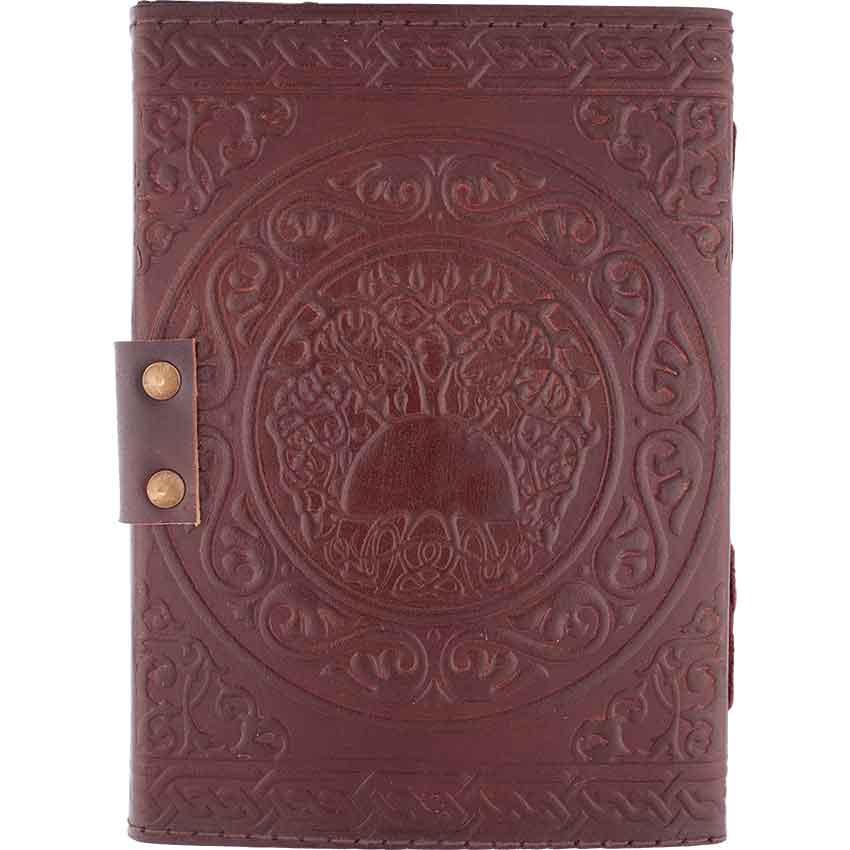 Brown Pentagram Embossed Leather Journal