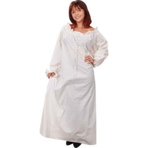  White Renaissance Chemise Costume Standard : Clothing, Shoes &  Jewelry