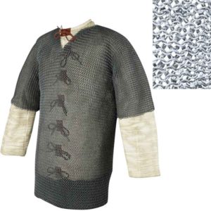 Half Sleeve Riveted 48 Inch Aluminum Chainmail Shirt