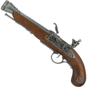 Left-Handed Grey Pirate Flintlock Pistol