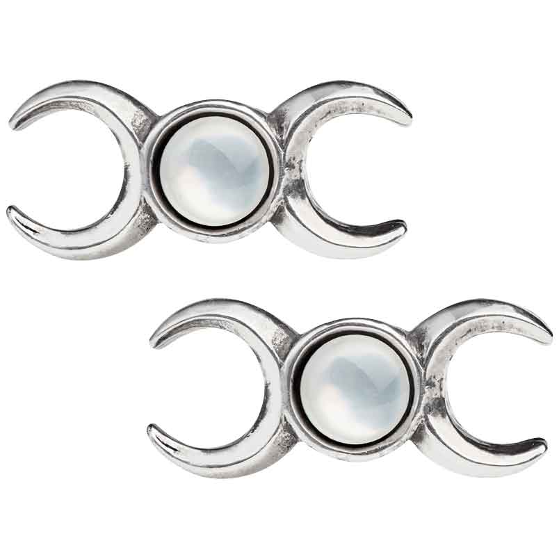 Triple Goddess Stud Earrings