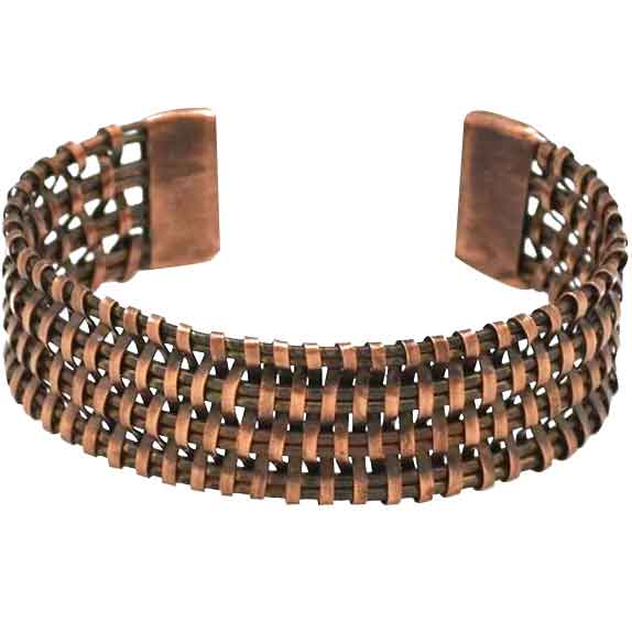 Woven 2024 copper bracelet