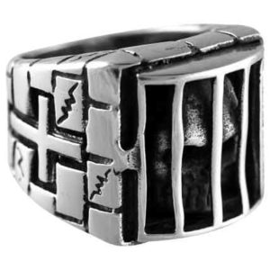 Caged Skull Ring