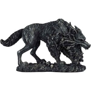 Growling Fenrir Statue