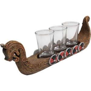 Viking Ship Shot Glass Holder