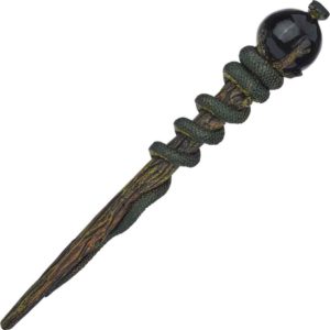 Black Orb Snake Wand