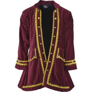 Magnificent Pirates Captain Easton Velvet Coat