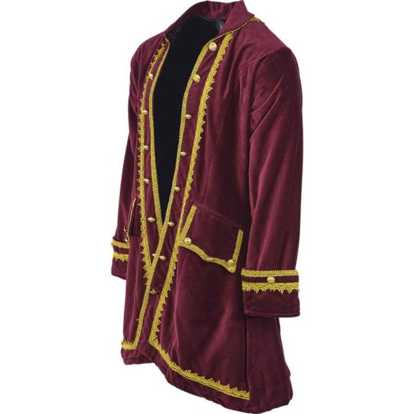 Plus Size Magnificent Pirates Captain Easton Velvet Coat