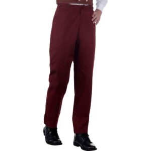 Classic Maroon Steampunk Trousers