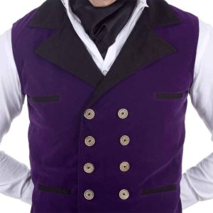 Purple Velvet Steampunk Waistcoat