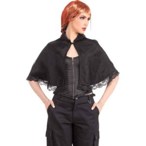 Steampunk Lace Shoulder Cape