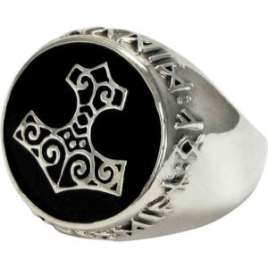 Sterling Silver Thors Hammer Signet Ring