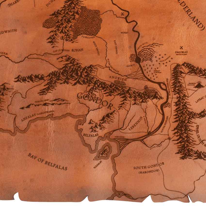 Real genius Leather Notebook Lord of the Rings - Map of Middle Earth Can be  per…