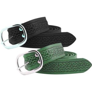 Embossed Celtic Buckle Belt