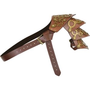 Leather Steampunk Gear Single Pauldron