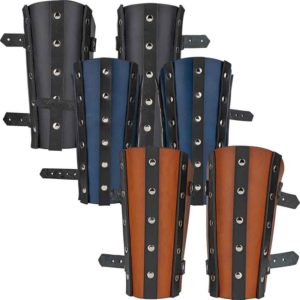 Banded Leather Arm Bracers