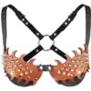 Spiked Leather Bra