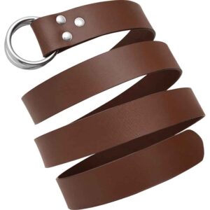 Double Ring Leather Belt - Brown