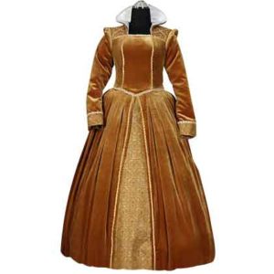 Gold Velvet Renaissance Tudor Gown