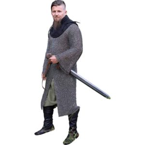 Riveted Long Sleeved Chainmail Hauberk