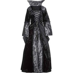 Countess Dracula Dress - Black and Silver