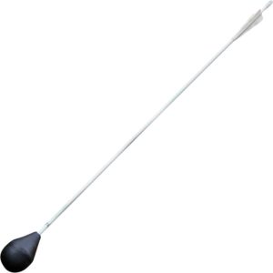 White Glow-in-the-Dark LARP Arrow - Round Tip