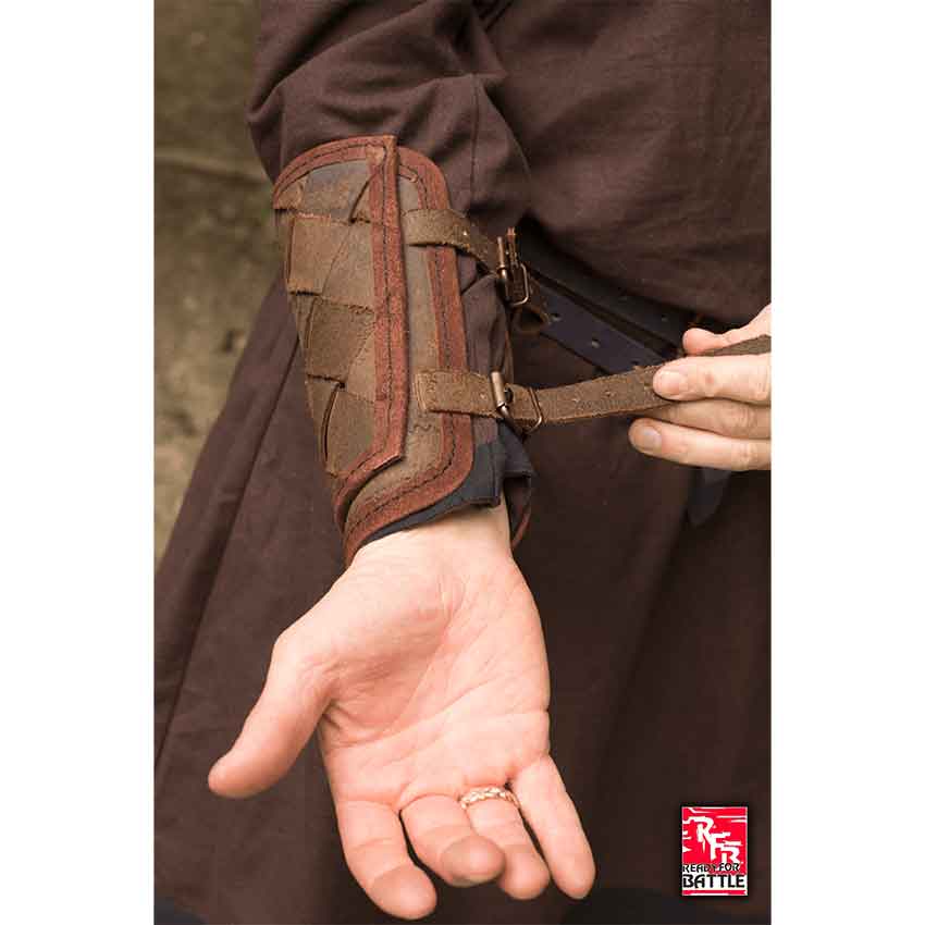 RFB Viking Leather Bracers - Black or Brown, Medium-GoblinSmith