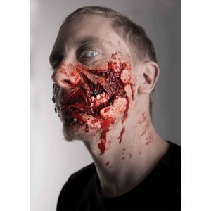 Torn Zombie Cheek Prosthetic