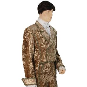 Mens Crushed Velvet Dress Coat