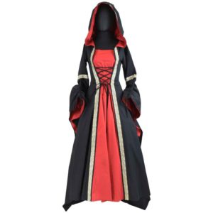 Hooded Renaissance Dress with Train