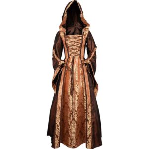 Alluring Damsel Dress with Hood - Copper