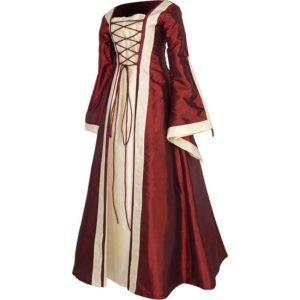 Renaissance Sorceress Dress - Burgundy