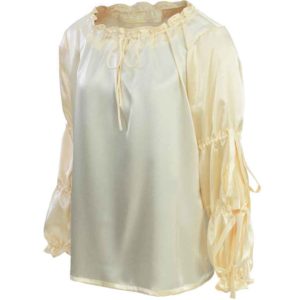 Juliet Tied Sleeve Satin Blouse