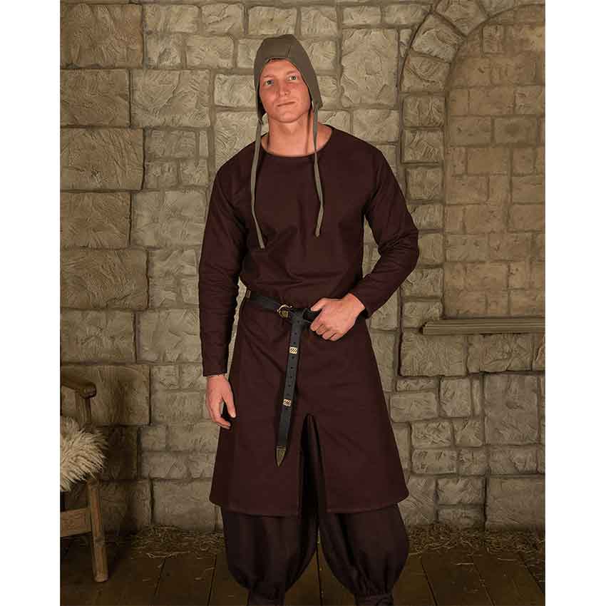 Medieval Long Tunic and Overcoat Set for sale. Available in: dark