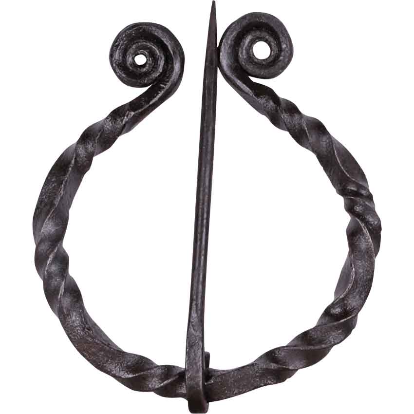 AnNafi Medieval Celtic Cloak Pin Black Vintage Viking Brooch/Forged Pins  (Scottish Heritage Grand Peninsular Renaissance) - AnNafi - by Raisons