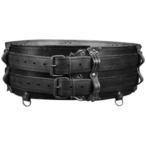 COATED BLACK LEATHER BELT - Allmadeups