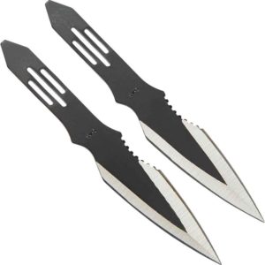 3 Piece Biohazard Dual Toned Leaf Blade Throwing Knives