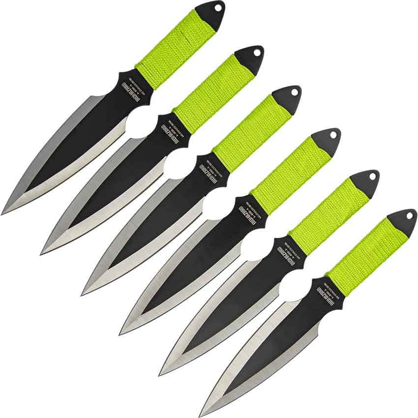 6 PC Professional Jack Ripper Throwing Knife Set 440 Stainless Steel with  Sheath