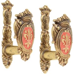 Brass Fleur De Lis Crest Sword Hanger