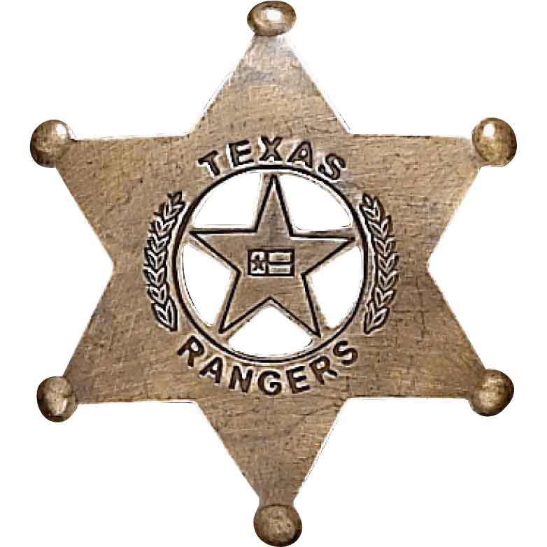 Round Texas Rangers Badge