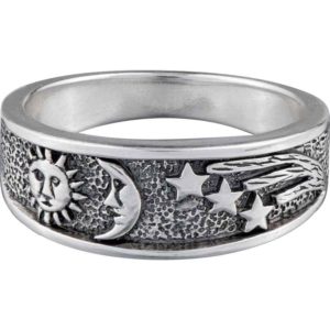 White Bronze Shooting Star Celestial Ring