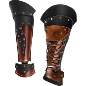 Spiked woven leather arm bracers - pair — Bjorkman Creations