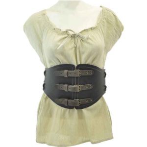 Laced Leather Corset Belt